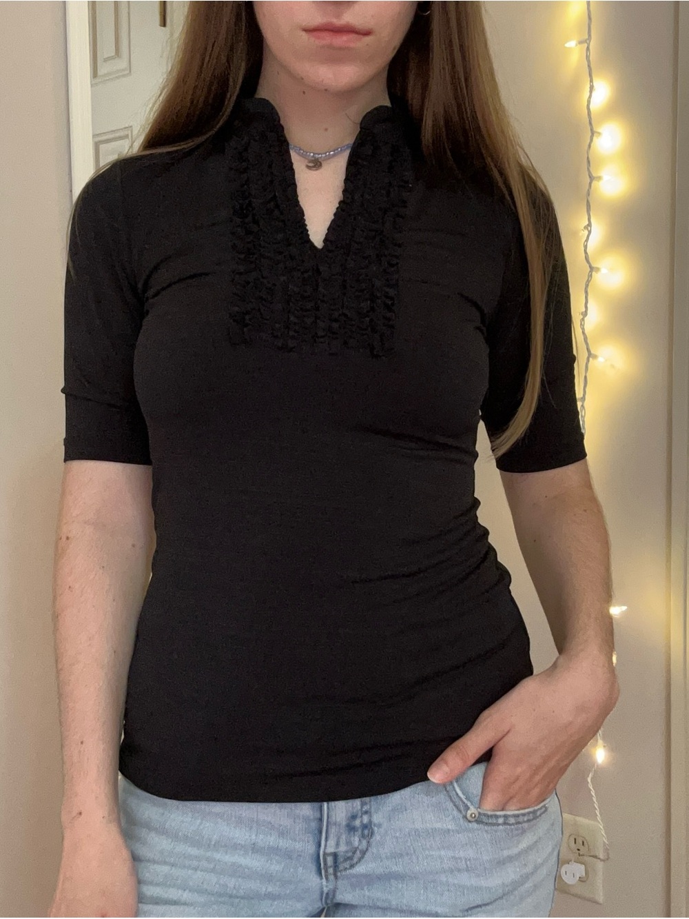 Vintage Y2K Black Byer California Blouse